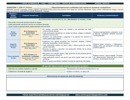 PLANEACIÓN 3° ⭐Preescolar Primer Periodo (Sep, Oct, Nov) en 🎁pdf