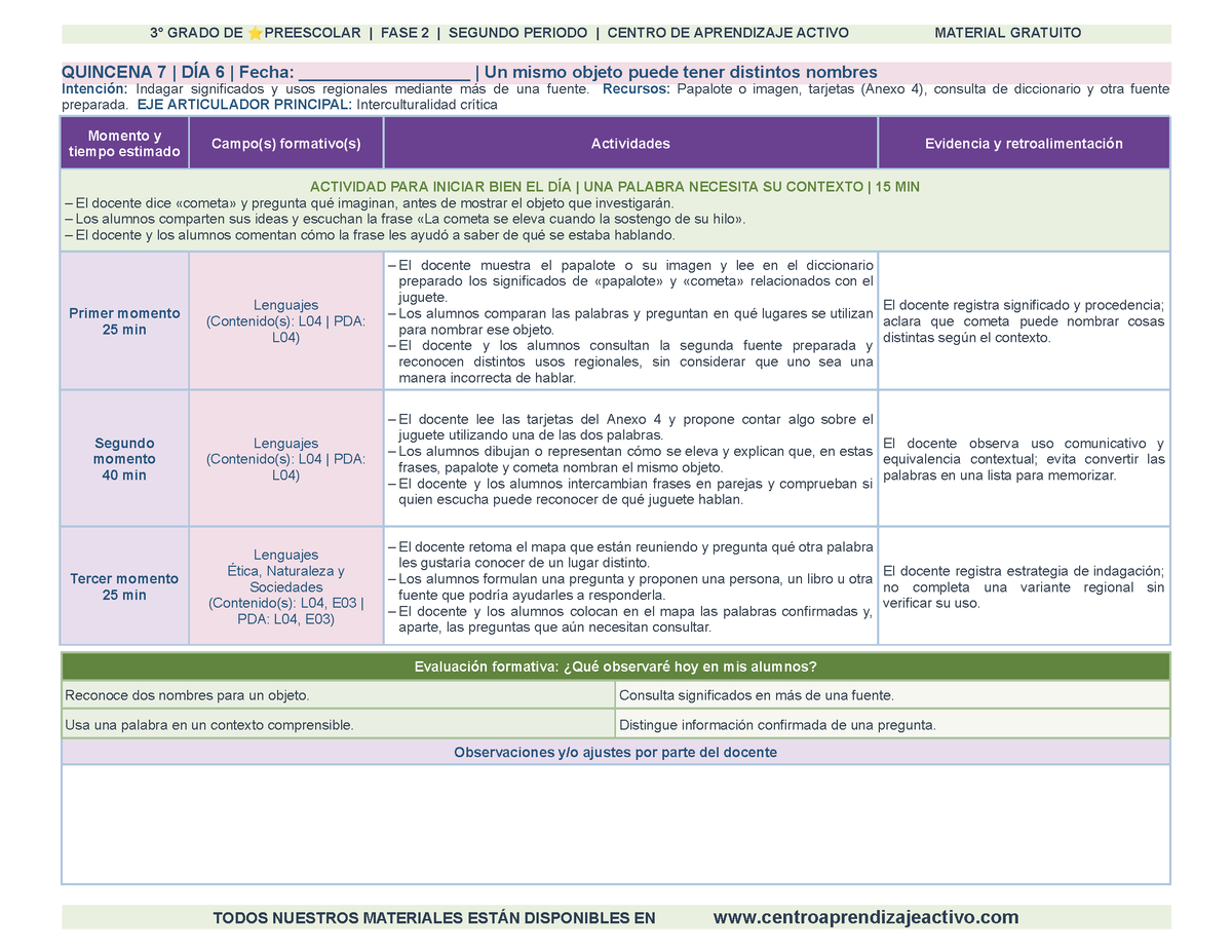PLANEACIÓN 3° ⭐Preescolar Segundo Periodo (Dic, Ene, Feb, Mar) en 🎁PDF