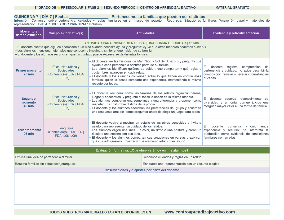 PLANEACIÓN 3° ⭐Preescolar Segundo Periodo (Dic, Ene, Feb, Mar) en 🎁PDF