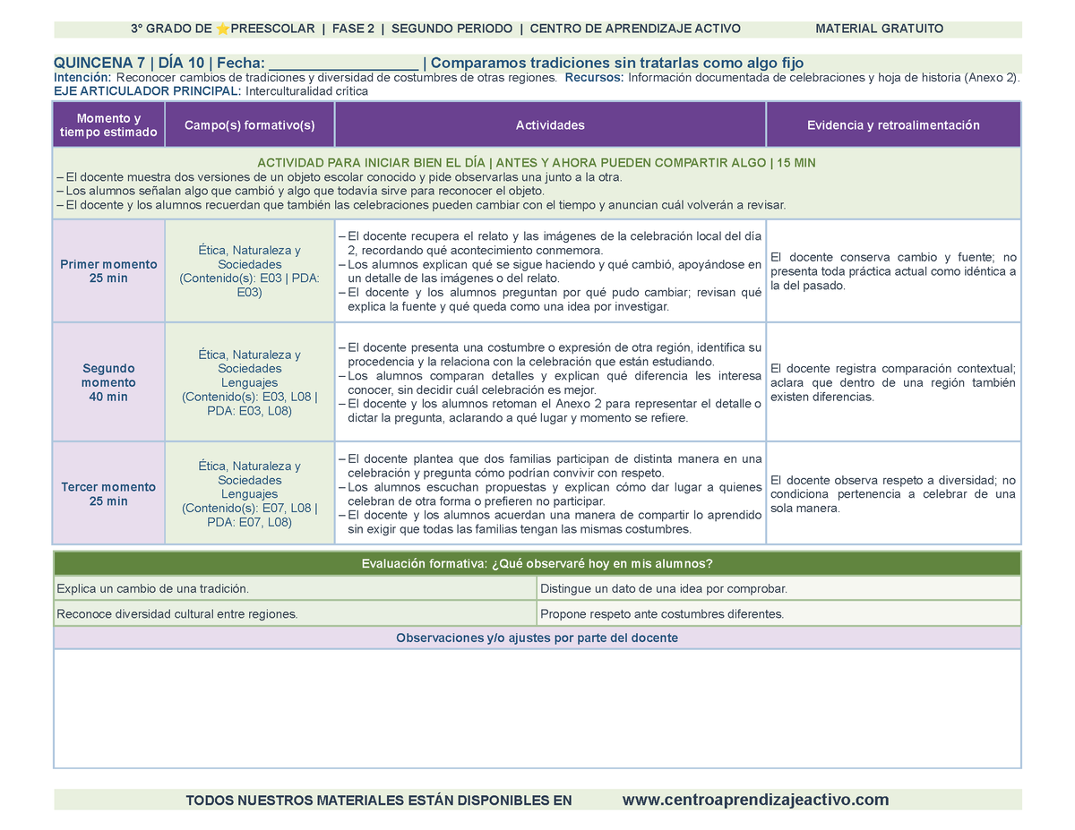 PLANEACIÓN 3° ⭐Preescolar Segundo Periodo (Dic, Ene, Feb, Mar) en 🎁PDF