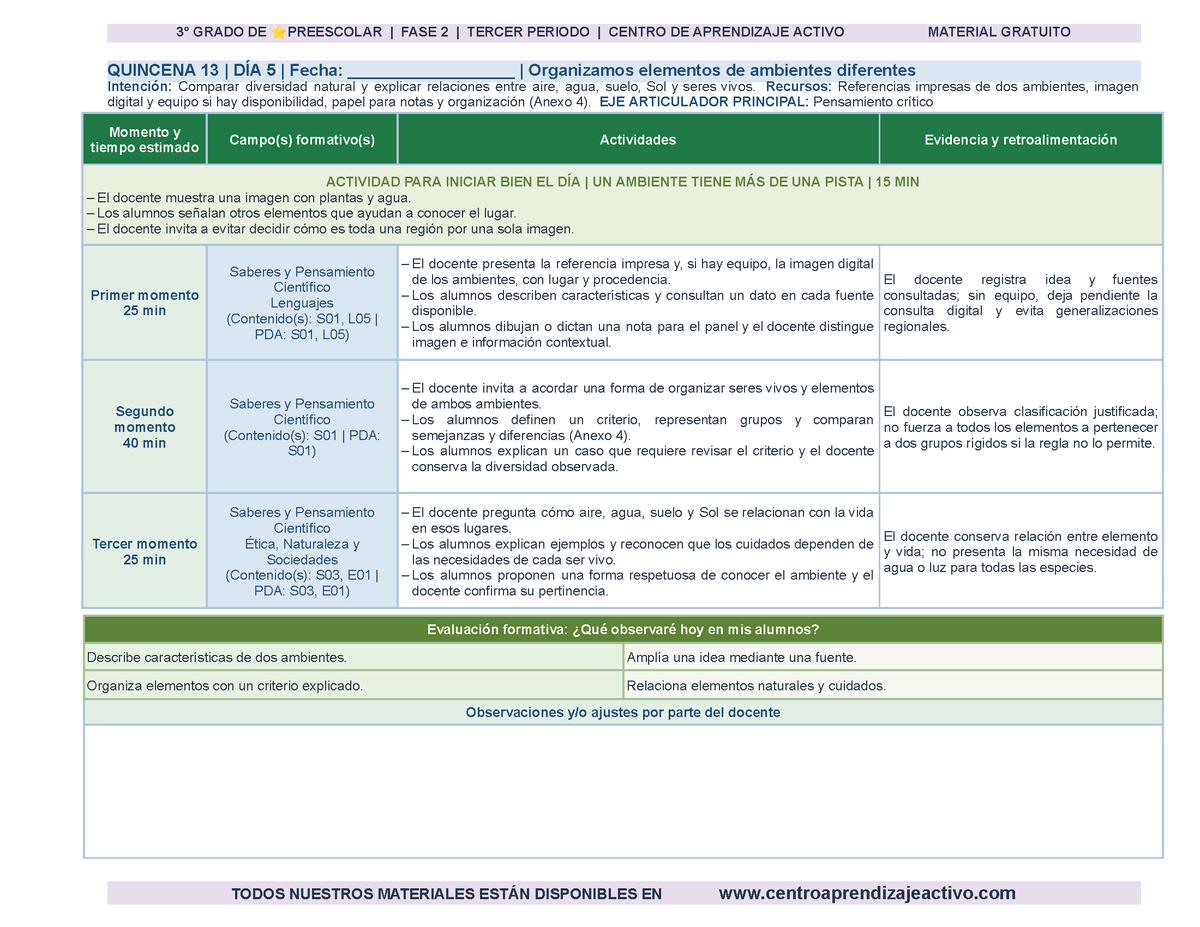 PLANEACIÓN 3° ⭐Preescolar Tercer Periodo (Abr, May, Jun, Jul) en 🎁PDF