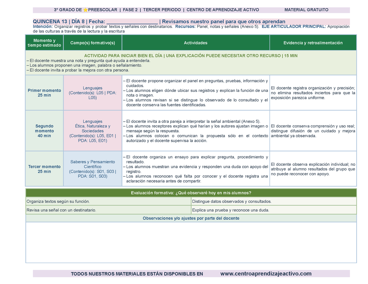PLANEACIÓN 3° ⭐Preescolar Tercer Periodo (Abr, May, Jun, Jul) en 🎁PDF