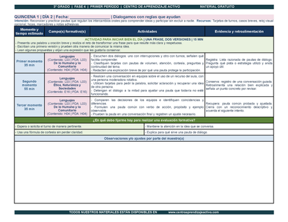 PLANEACIÓN 3° Primaria Primer Periodo (Sep, Oct, Nov) en 🎁PDF