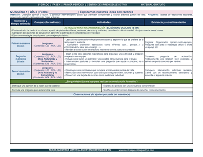 PLANEACIÓN 3° Primaria Primer Periodo (Sep, Oct, Nov) en 🎁PDF