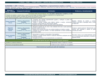 PLANEACIÓN 3° Primaria Primer Periodo (Sep, Oct, Nov) en 🎁PDF