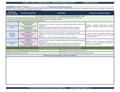 PLANEACIÓN 3° Primaria Primer Periodo (Sep, Oct, Nov) en 🎁PDF