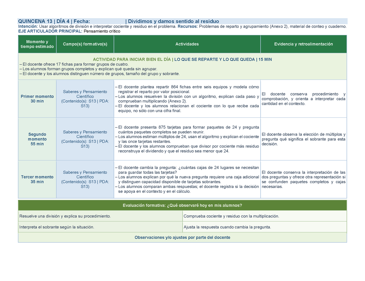 PLANEACIÓN 4° Primaria Tercer Periodo (Abr, May, Jun, Jul) ✏️Editable en Word