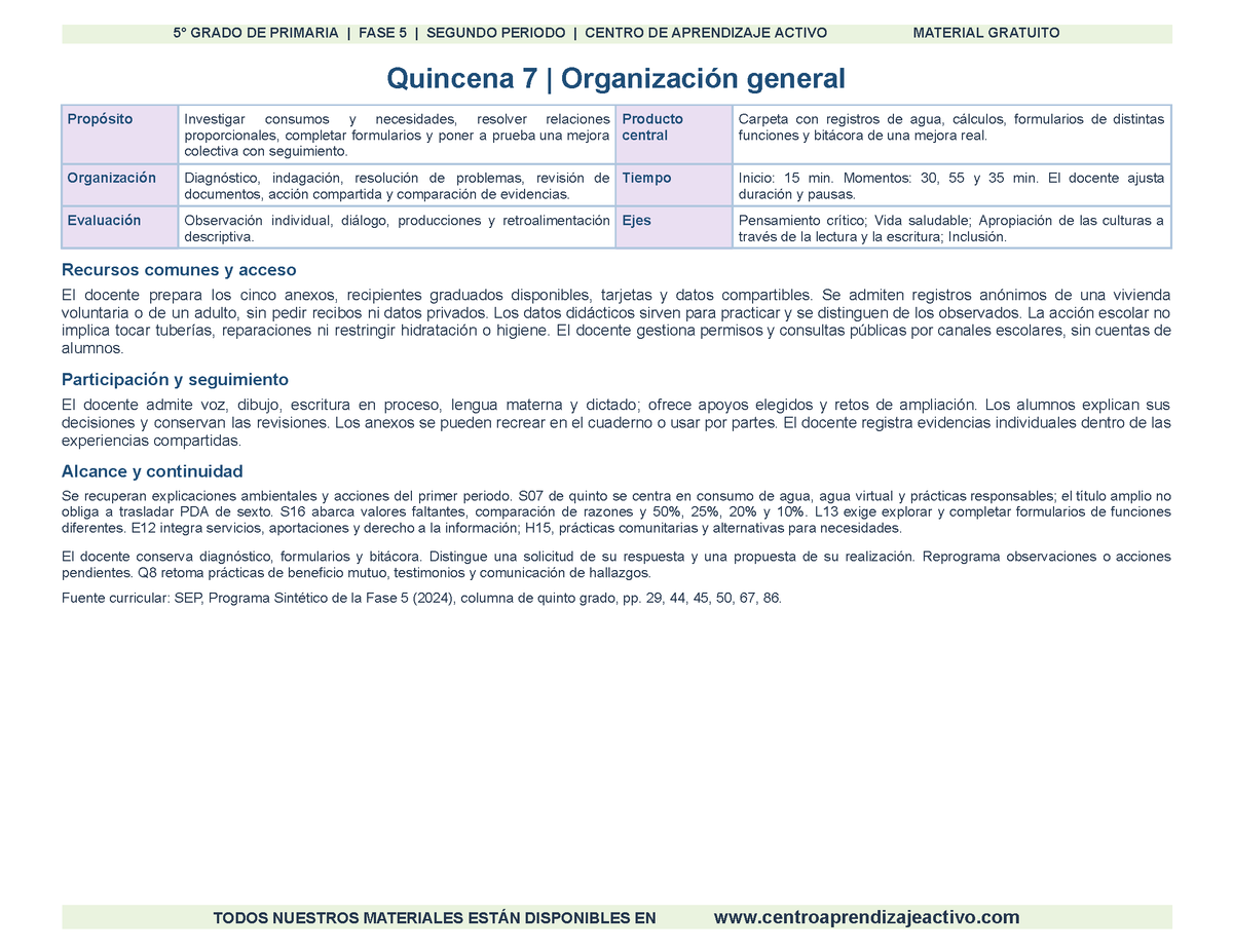 PLANEACIÓN 5° Primaria Segundo Periodo (Dic, Ene, Feb, Mar) en 🎁PDF
