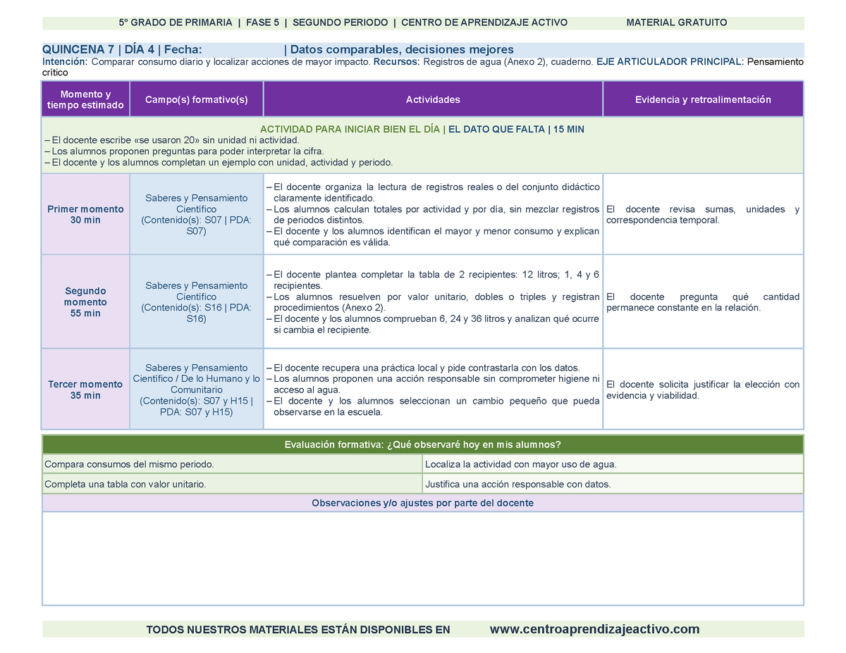 PLANEACIÓN 5° Primaria Segundo Periodo (Dic, Ene, Feb, Mar) en 🎁PDF