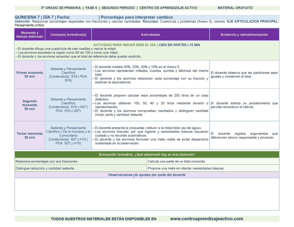 PLANEACIÓN 5° Primaria Segundo Periodo (Dic, Ene, Feb, Mar) en 🎁PDF