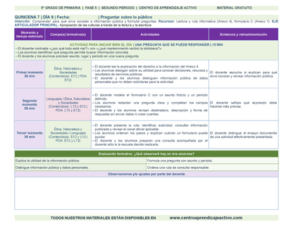 PLANEACIÓN 5° Primaria Segundo Periodo (Dic, Ene, Feb, Mar) en 🎁PDF