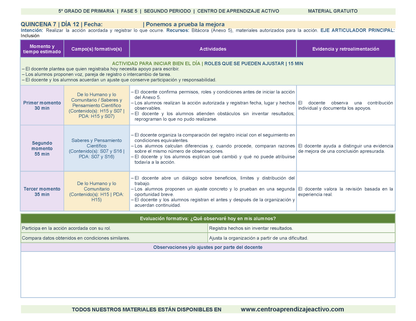 PLANEACIÓN 5° Primaria Segundo Periodo (Dic, Ene, Feb, Mar) en 🎁PDF