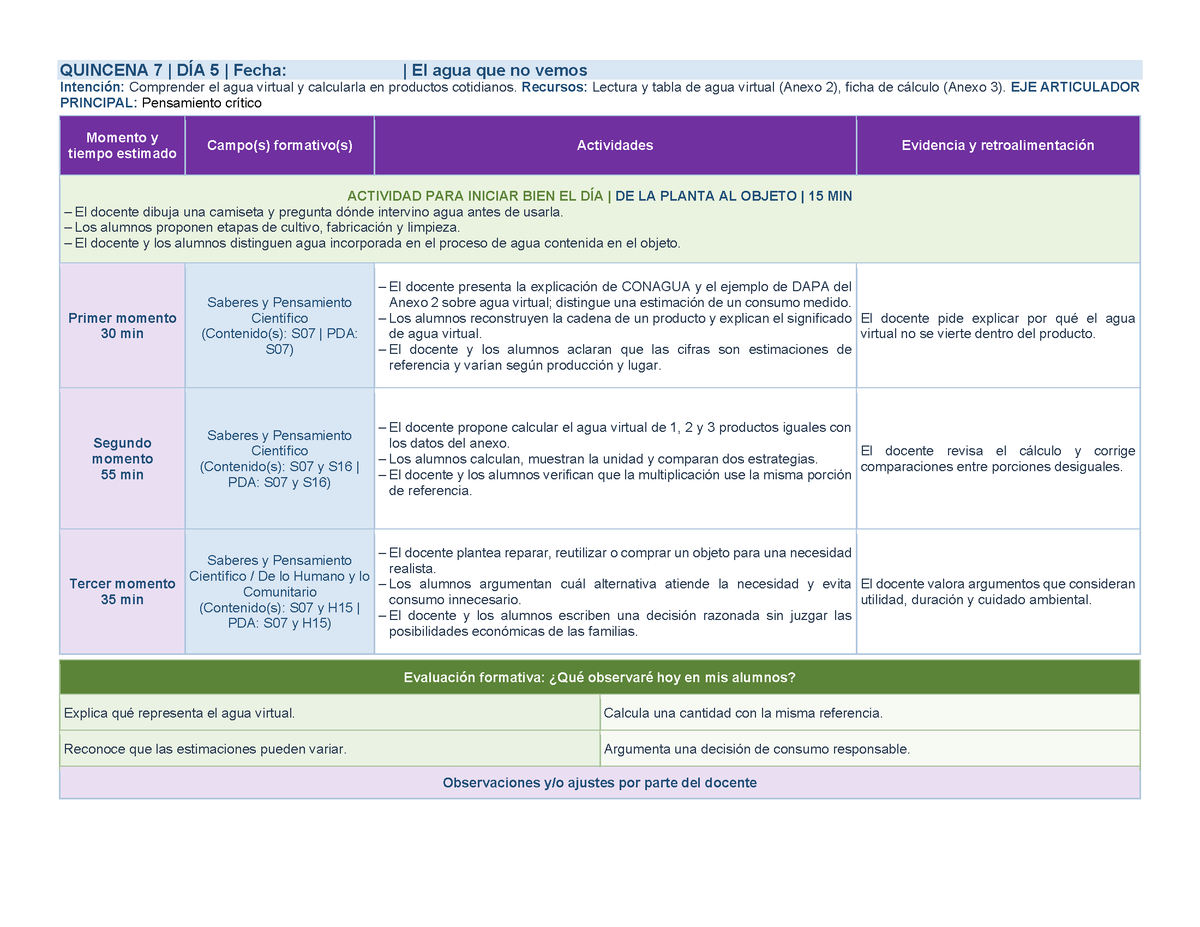 PLANEACIÓN 5° Primaria Segundo Periodo (Dic, Ene, Feb, Mar) ✏️Editable en Word