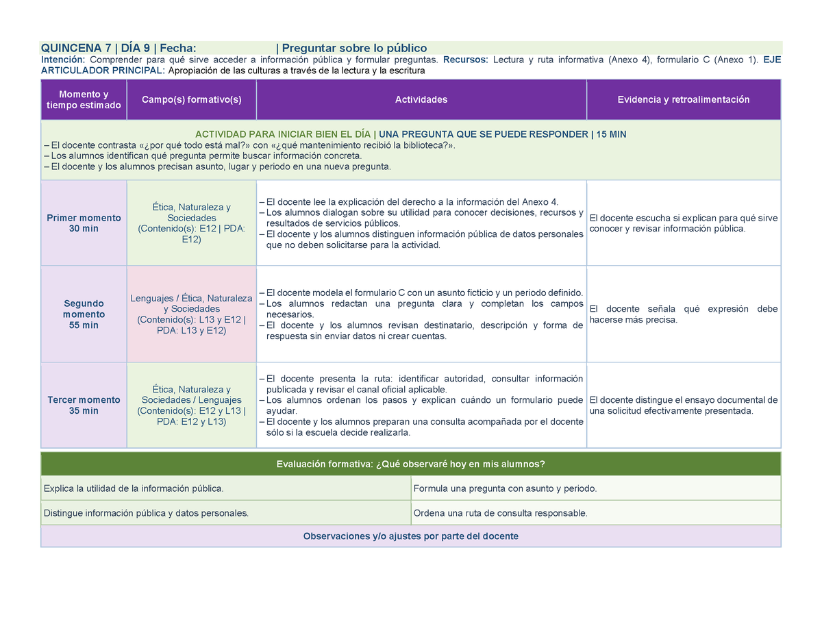 PLANEACIÓN 5° Primaria Segundo Periodo (Dic, Ene, Feb, Mar) ✏️Editable en Word