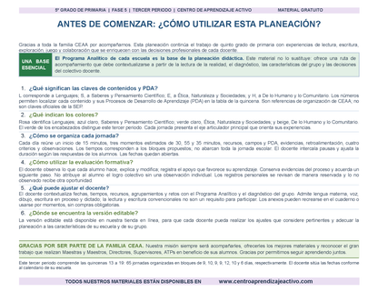 PLANEACIÓN 5° Primaria Tercer Periodo (Abr, May, Jun, Jul) en 🎁PDF