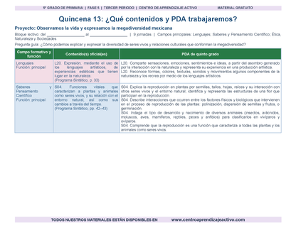 PLANEACIÓN 5° Primaria Tercer Periodo (Abr, May, Jun, Jul) en 🎁PDF