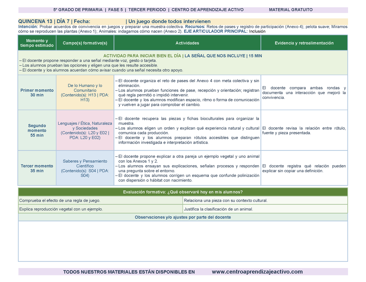 PLANEACIÓN 5° Primaria Tercer Periodo (Abr, May, Jun, Jul) en 🎁PDF