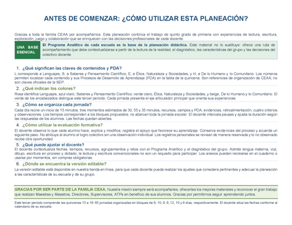 PLANEACIÓN 5° Primaria Tercer Periodo (Abr, May, Jun, Jul) ✏️Editable en Word