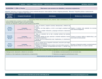 PLANEACIÓN 5° Primaria Primer Periodo (Sep, Oct, Nov) en 🎁PDF