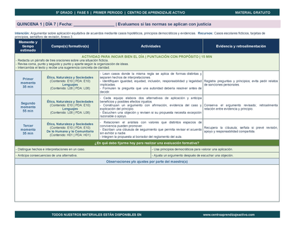 PLANEACIÓN 5° Primaria Primer Periodo (Sep, Oct, Nov) en 🎁PDF