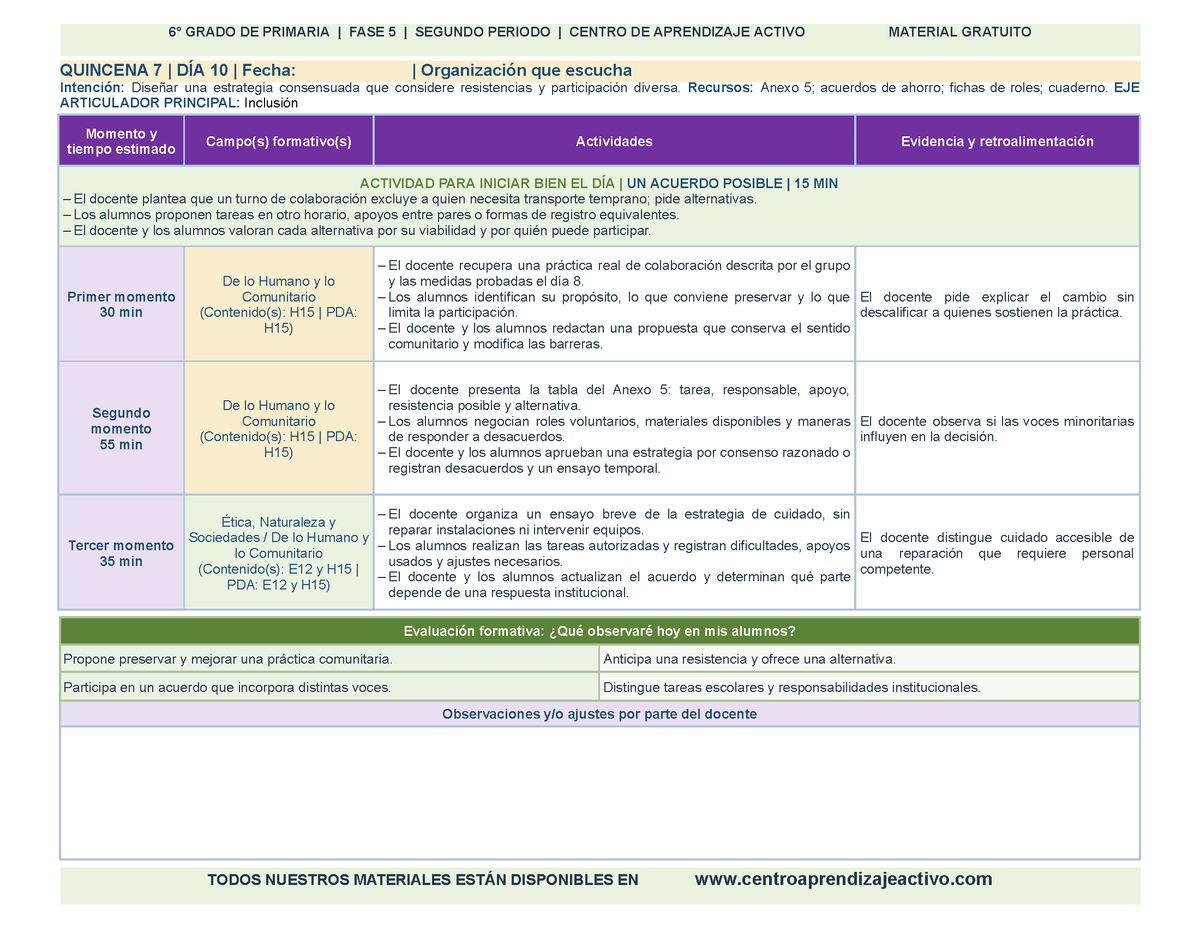 PLANEACIÓN 6° Primaria Segundo Periodo (Dic, Ene, Feb, Mar) en 🎁PDF