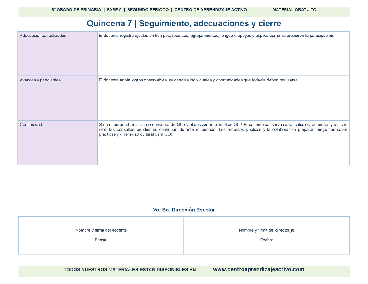 PLANEACIÓN 6° Primaria Segundo Periodo (Dic, Ene, Feb, Mar) en 🎁PDF