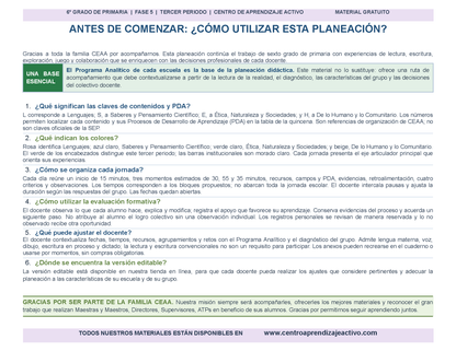 PLANEACIÓN 6° Primaria Tercer Periodo (Abr, May, Jun, Jul) en 🎁PDF