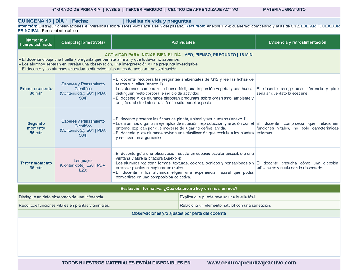 PLANEACIÓN 6° Primaria Tercer Periodo (Abr, May, Jun, Jul) en 🎁PDF