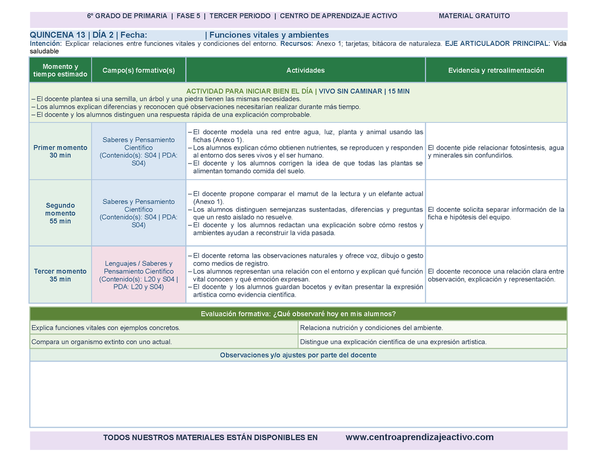 PLANEACIÓN 6° Primaria Tercer Periodo (Abr, May, Jun, Jul) en 🎁PDF