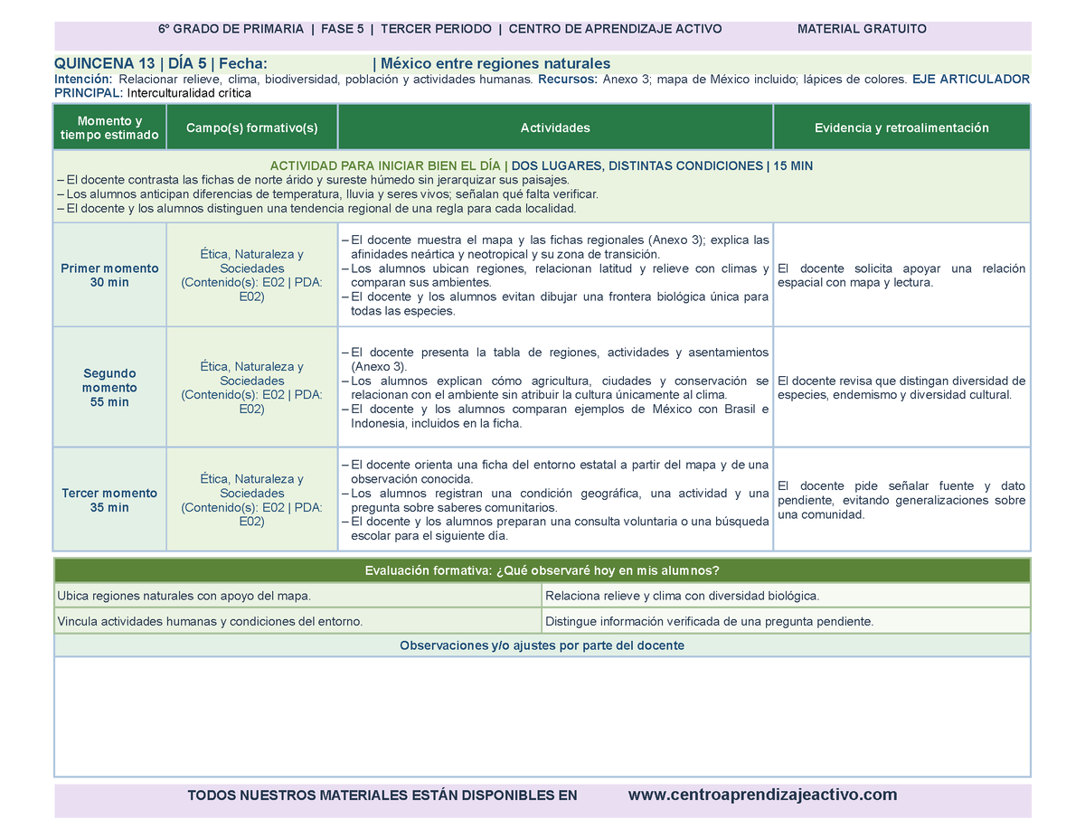 PLANEACIÓN 6° Primaria Tercer Periodo (Abr, May, Jun, Jul) en 🎁PDF