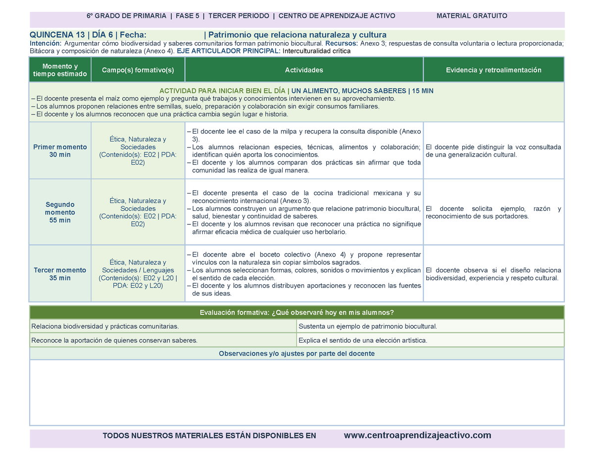 PLANEACIÓN 6° Primaria Tercer Periodo (Abr, May, Jun, Jul) en 🎁PDF