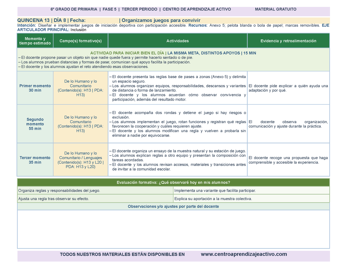PLANEACIÓN 6° Primaria Tercer Periodo (Abr, May, Jun, Jul) en 🎁PDF