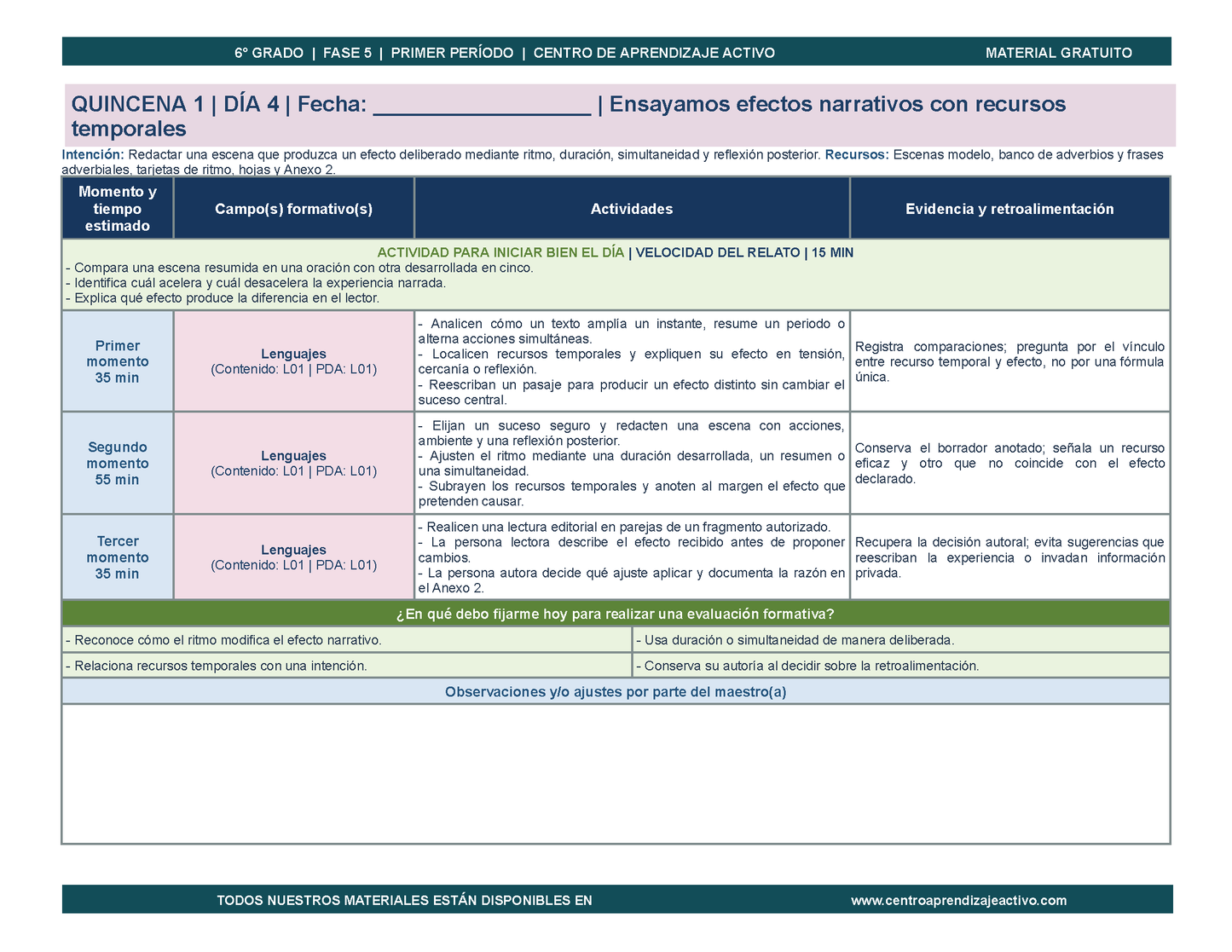 PLANEACIÓN 6° Primaria Primer Periodo (Sep, Oct, Nov) en 🎁PDF