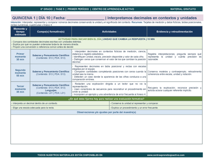 PLANEACIÓN 6° Primaria Primer Periodo (Sep, Oct, Nov) en 🎁PDF