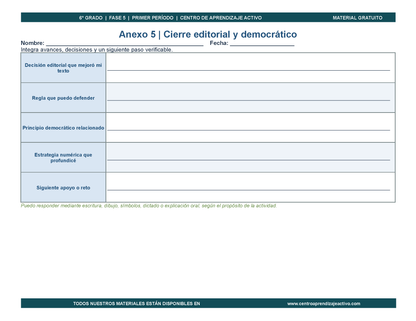 PLANEACIÓN 6° Primaria Primer Periodo (Sep, Oct, Nov) en 🎁PDF