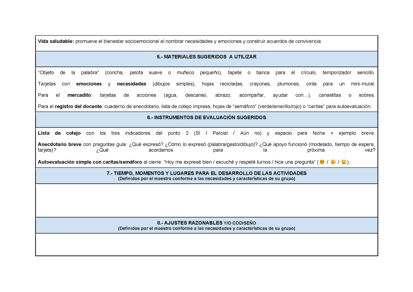 Planeación Fase 2 Preescolar 1⁰, 2⁰ y 3⁰ Todos los Contenidos (Editable en Word)