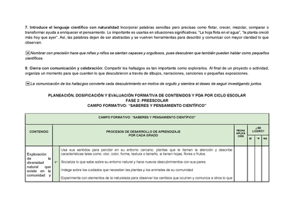 Planeación Fase 2 Preescolar 1⁰, 2⁰ y 3⁰ Todos los Contenidos (Editable en Word)