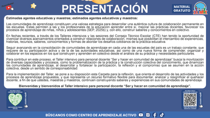 Presentación Taller Intensivo Docentes Sesión 1: Espacios 1 y 2 en PDF