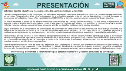 Presentación Taller Intensivo Docentes Sesión 2: Espacios 3 y 4 en PDF