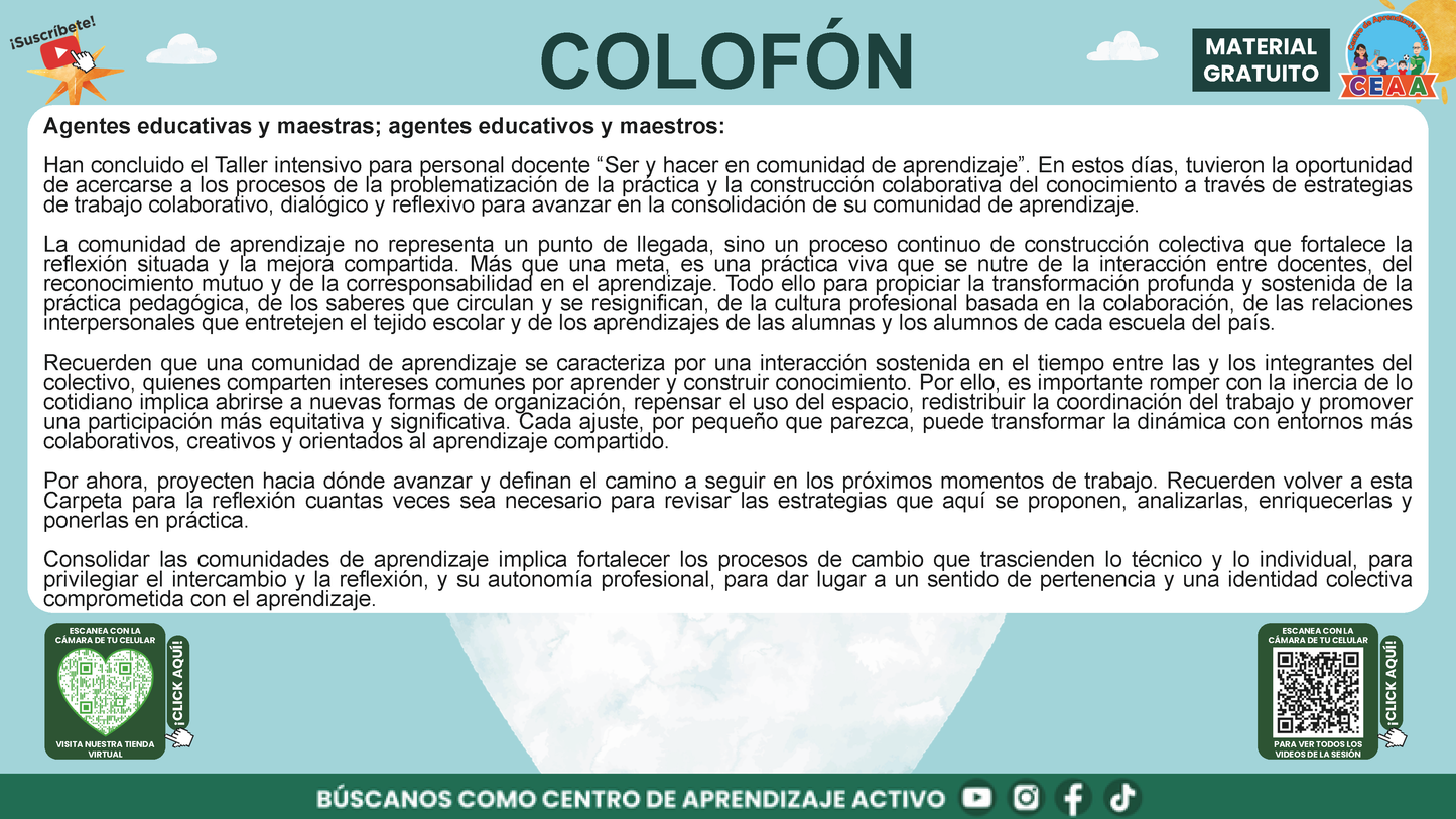 Presentación Taller Intensivo Docentes Sesión 2: Espacios 3 y 4 en PDF