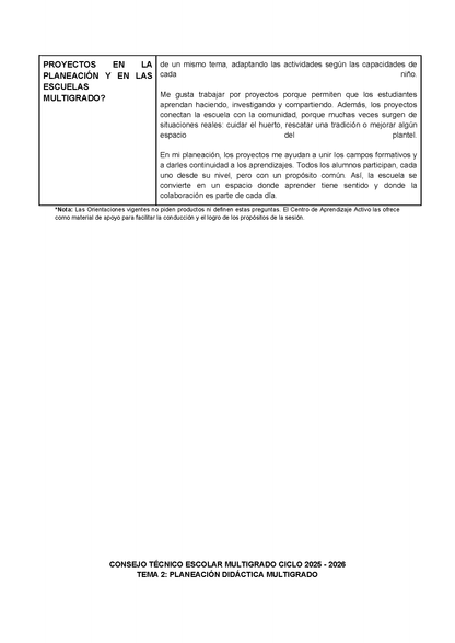 Formato de Productos CTE Multigrado Tema 2 (Editable en Word)