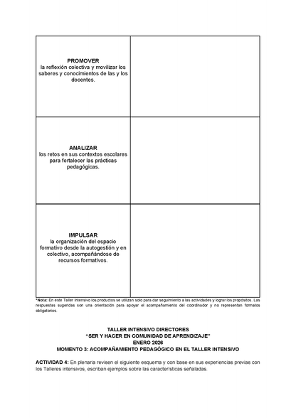 Formato de Productos Taller Intensivo Directores (Editable en Word)
