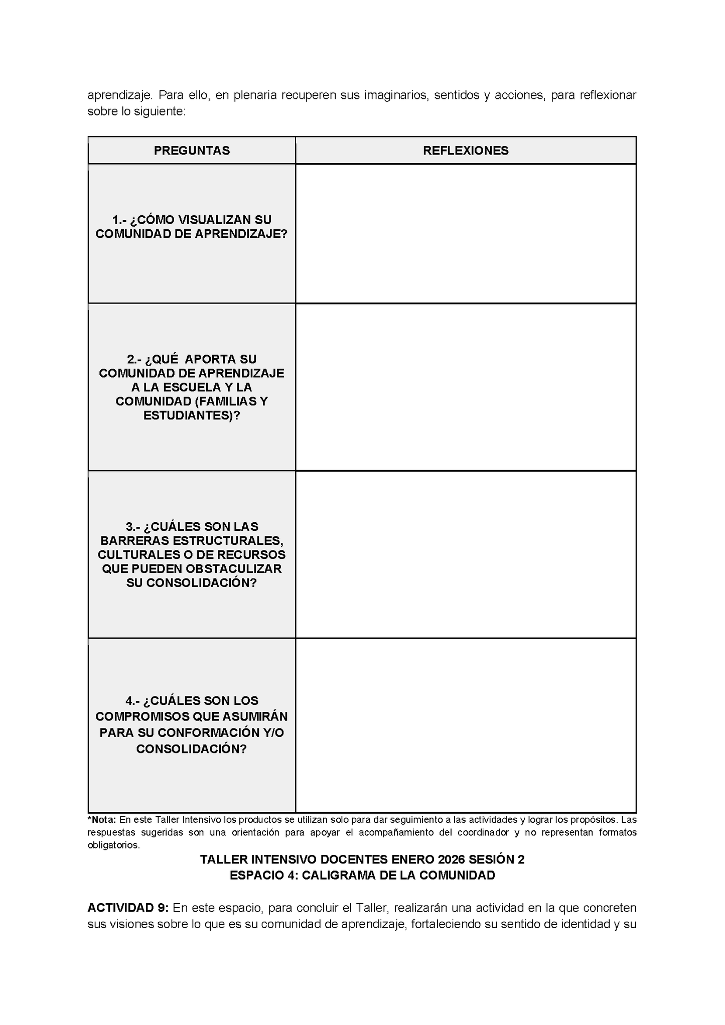 Formato de Productos Taller Intensivo Docentes Sesión 2 (Editable en Word)