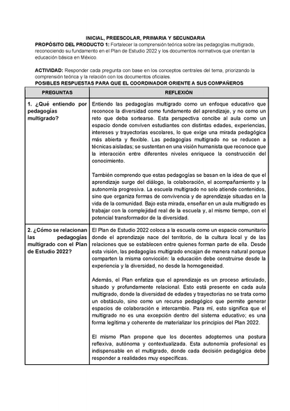 Formato de Productos CTE Multigrado Tema 1 (Editable en Word)