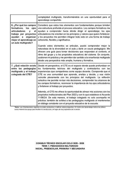 Formato de Productos CTE Multigrado Tema 1 (Editable en Word)