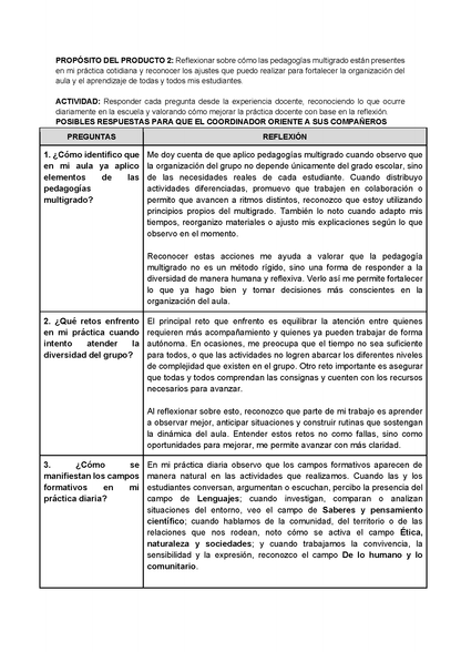 Formato de Productos CTE Multigrado Tema 1 (Editable en Word)