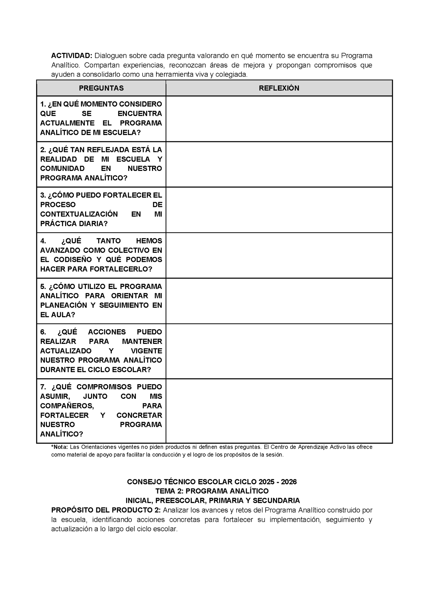 Formato de Productos CTE Tema 2 (Editable en Word)