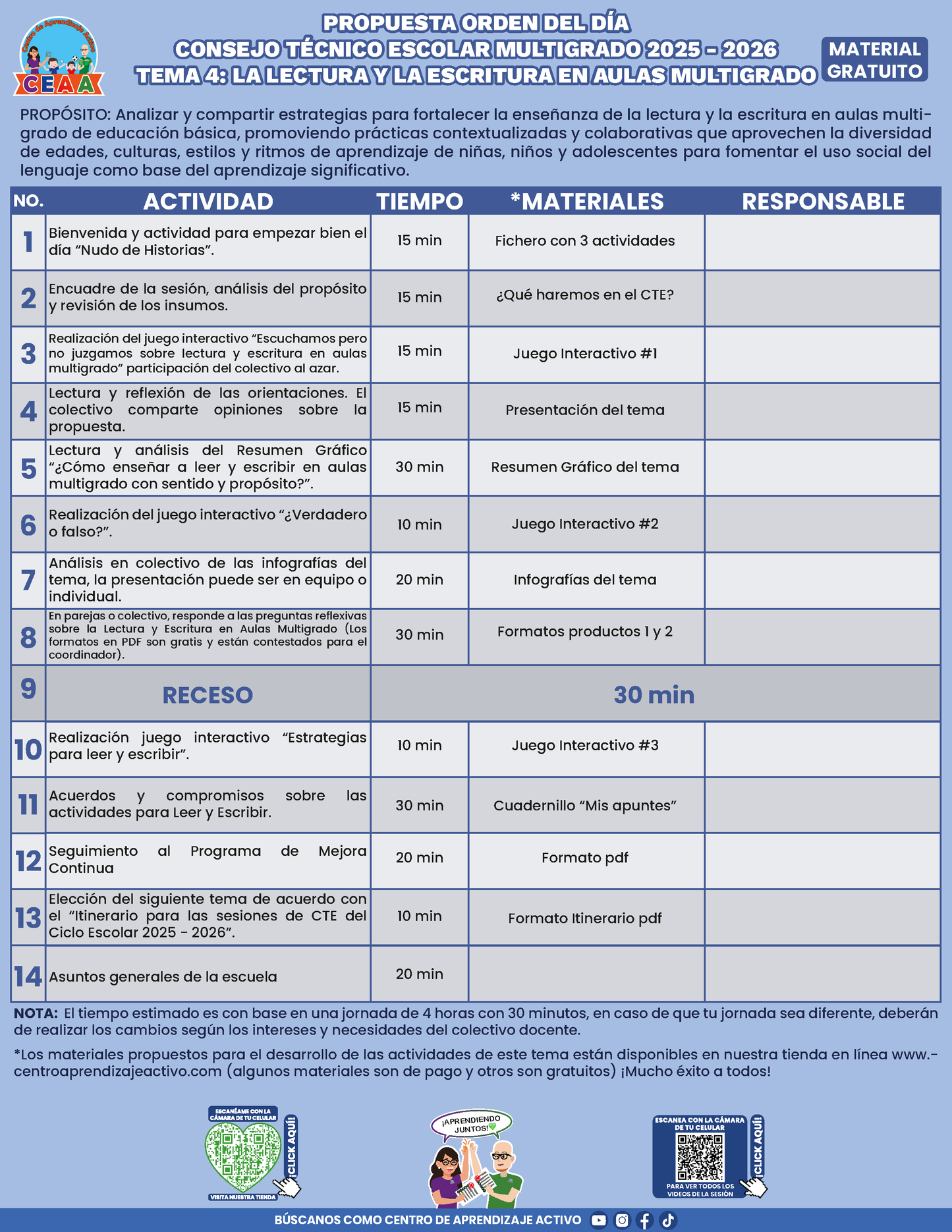 Propuesta Orden del Día Multigrado Tema 4 en PDF