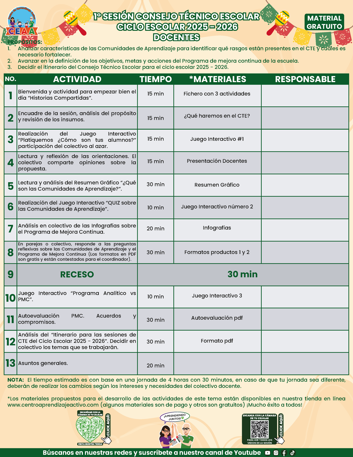 PROPUESTA Orden del día 1° Sesión CTE Maestros en PDF