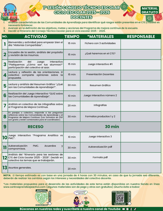 PROPUESTA Orden del día 1° Sesión CTE Maestros en PDF